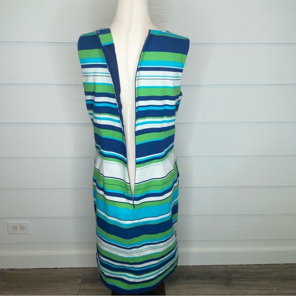 Talbots Peyton striped shift knee-length dress, sz 8 - Picture 8 of 12